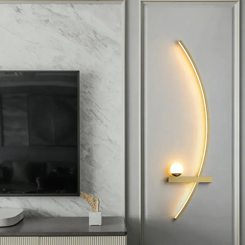 Modern LED Wall Lamps Minimalist Stripes Wall Sconce Decorative for Bedroom Bedside Home Living Room Background Lighting Luster